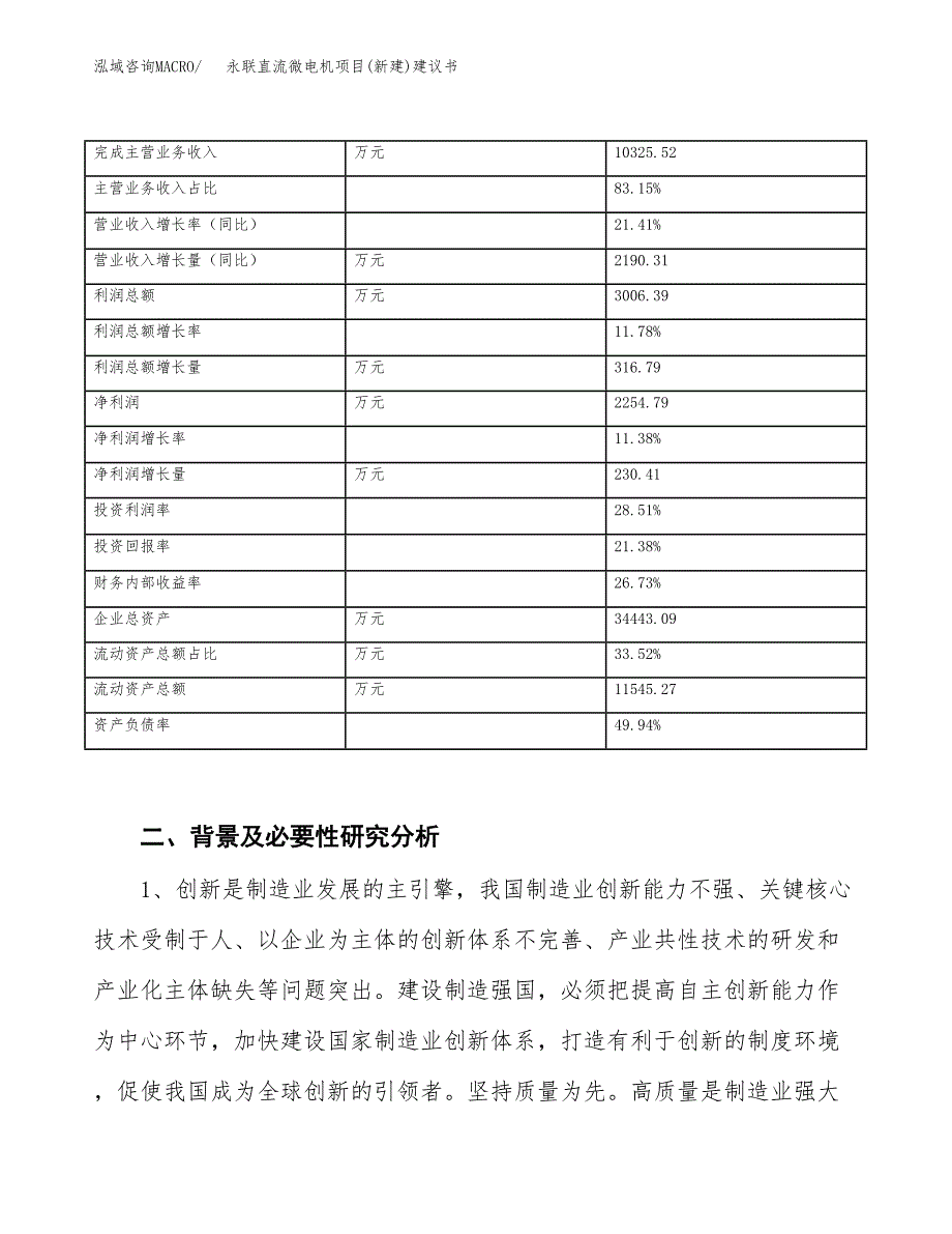 永联直流微电机项目(新建)建议书.docx_第3页