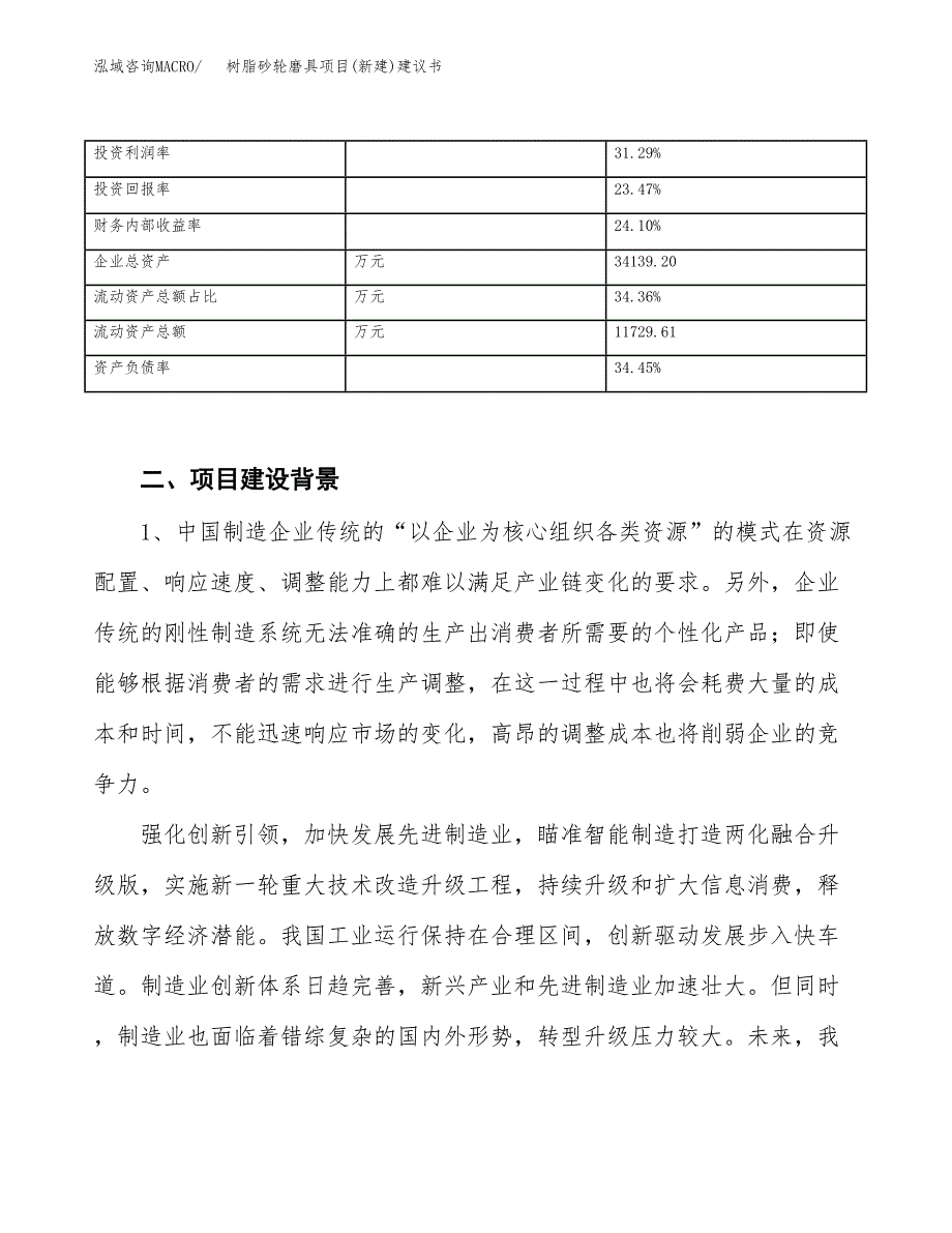 树脂砂轮磨具项目(新建)建议书.docx_第3页