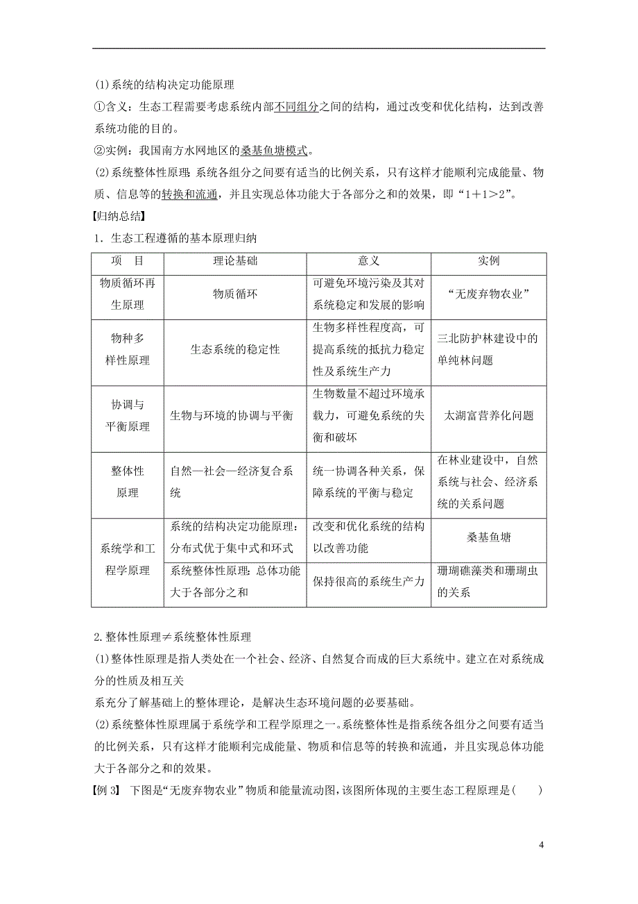 2018－2019学年高中生物 专题5 生态工程 5.1 生态工程的基本原理学案 新人教版选修3_第4页