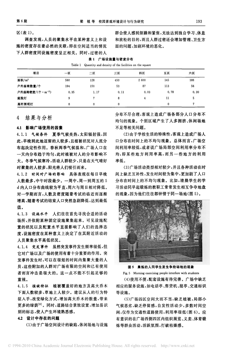 校园景观环境设计与行为研究_以西安建筑科技大学图书馆广场为例_第4页