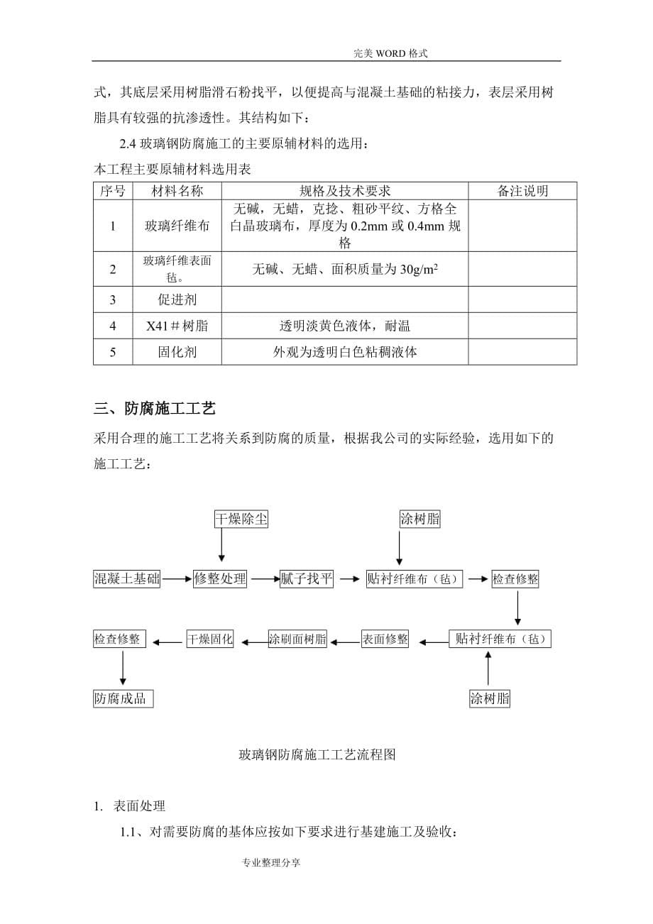 水池玻璃钢防腐施工组织方案及对策_第5页