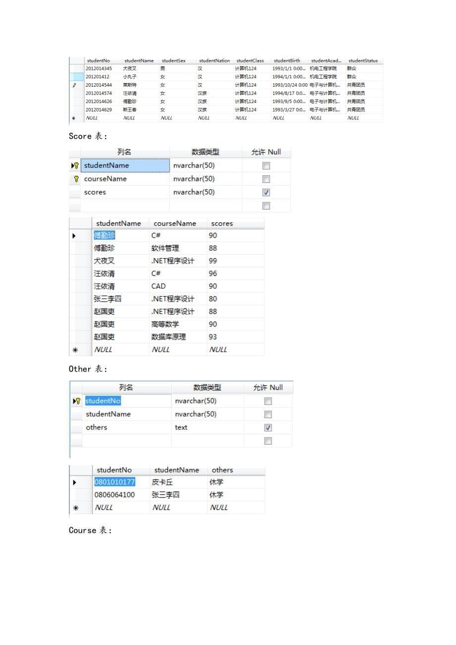 C#大作业学生成绩管理系统_第5页