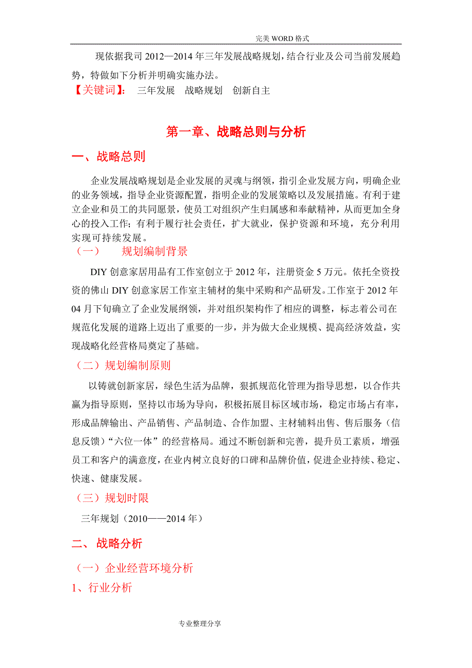 公司发展战略规划书模板_第4页