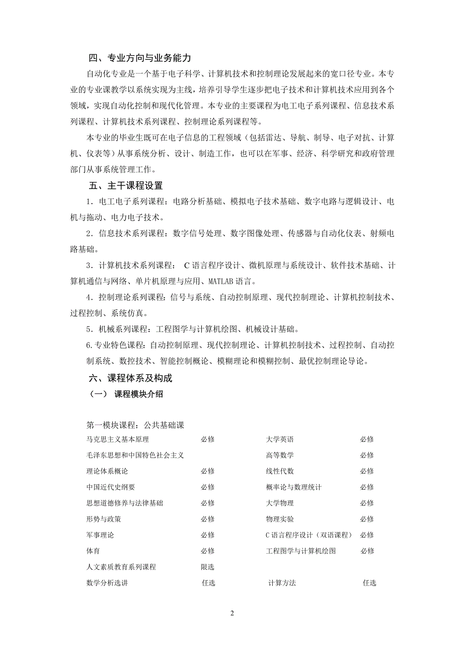 3自动化专业培养方案新方案091126终稿1new_第2页