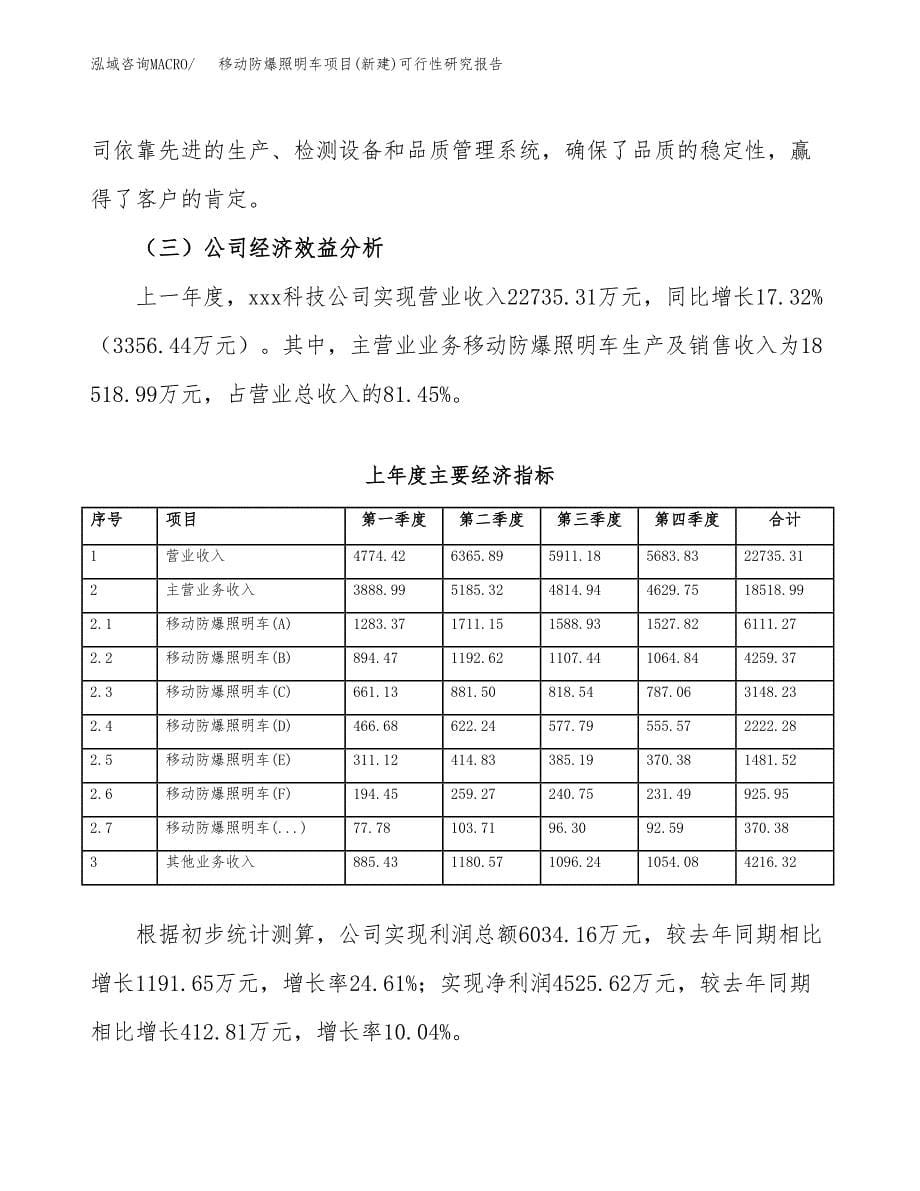 移动防爆照明车项目(新建)可行性研究报告.docx_第5页