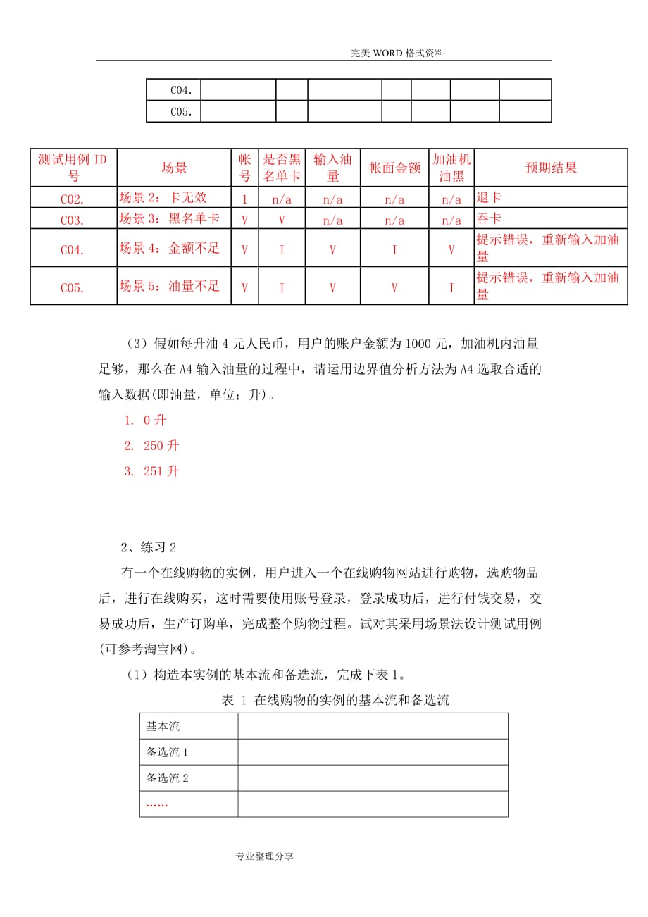 实验七黑盒测试之场景法测试实验[参考答案解析]_第3页