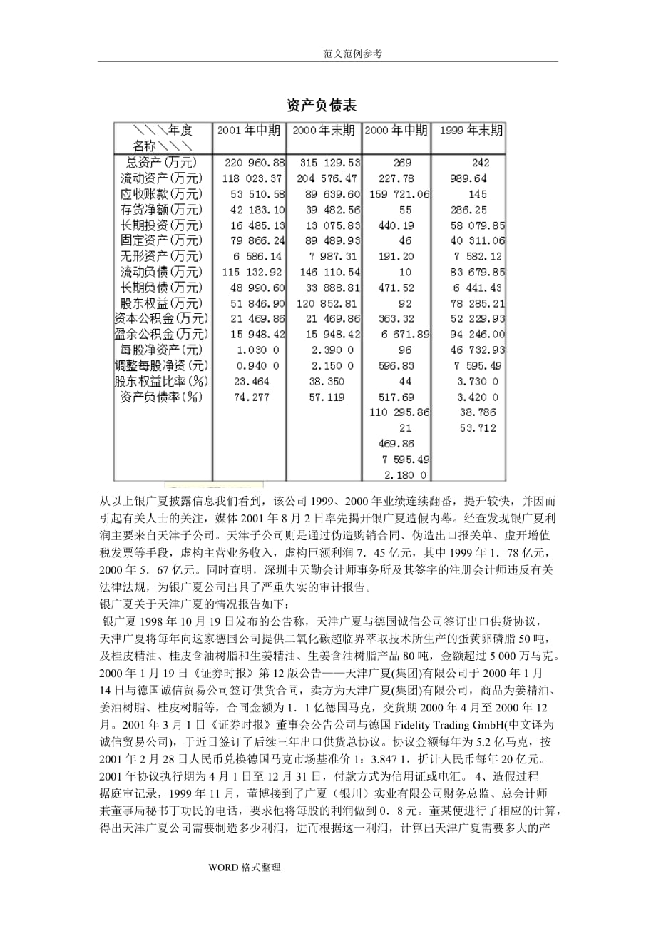 银广夏案例分析范本_第2页