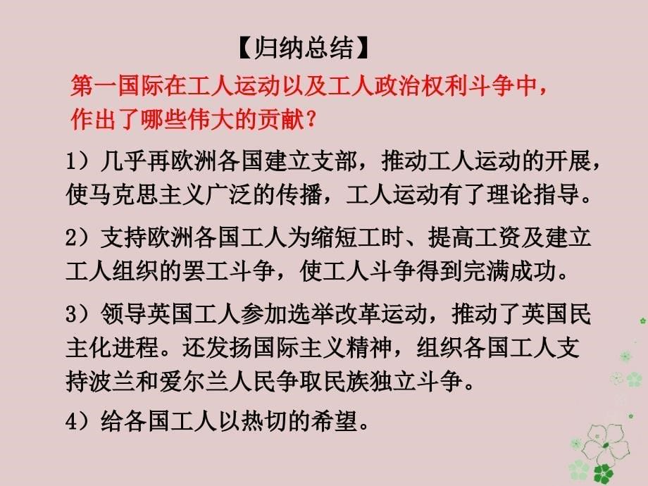 2019_2020学年高中历史专题八解放人类的阳光大道8.2国际工人运动的艰辛历程课件人民版必修1_第5页