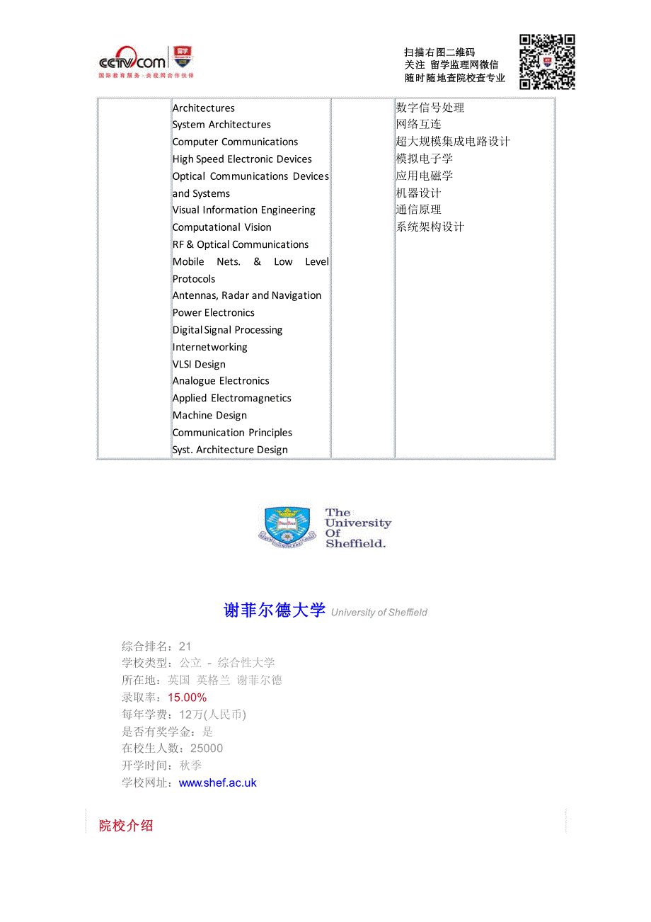 本科谢菲尔德大学电子与电气工程学及一门现代语言本科申请条件_第3页