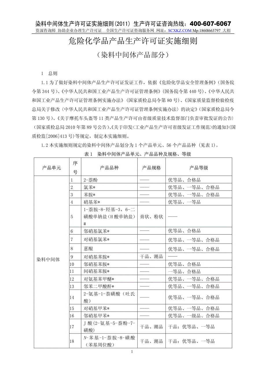 染料中间体生产许可证实施（染料中间体产品部分）1_第3页