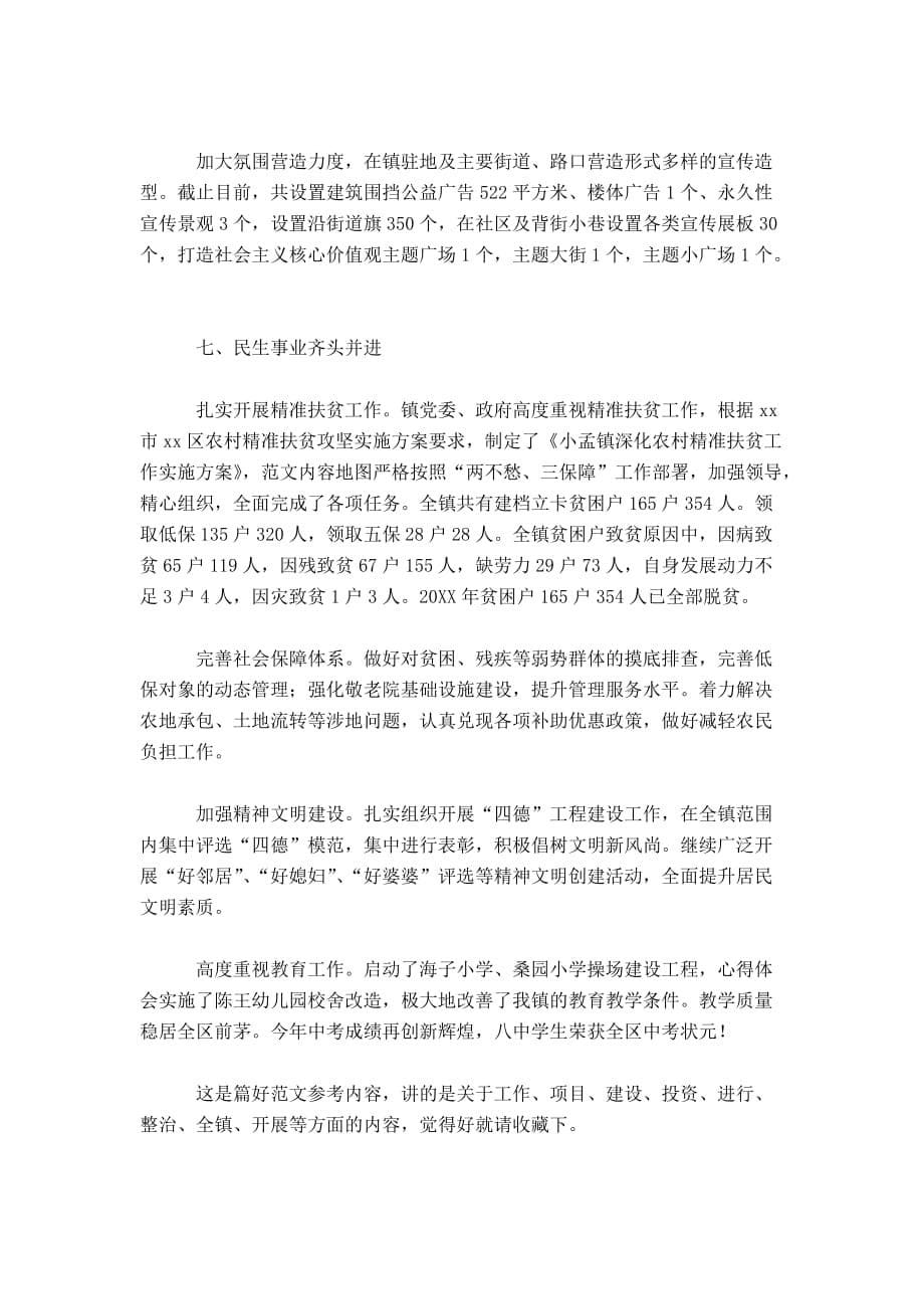 20XX乡镇政府工作报告_第5页