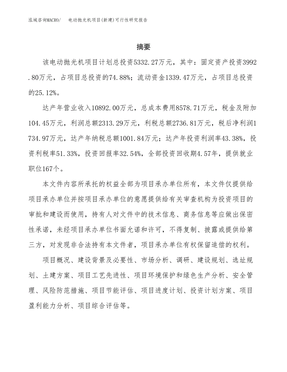 电动抛光机项目(新建)可行性研究报告.docx_第2页