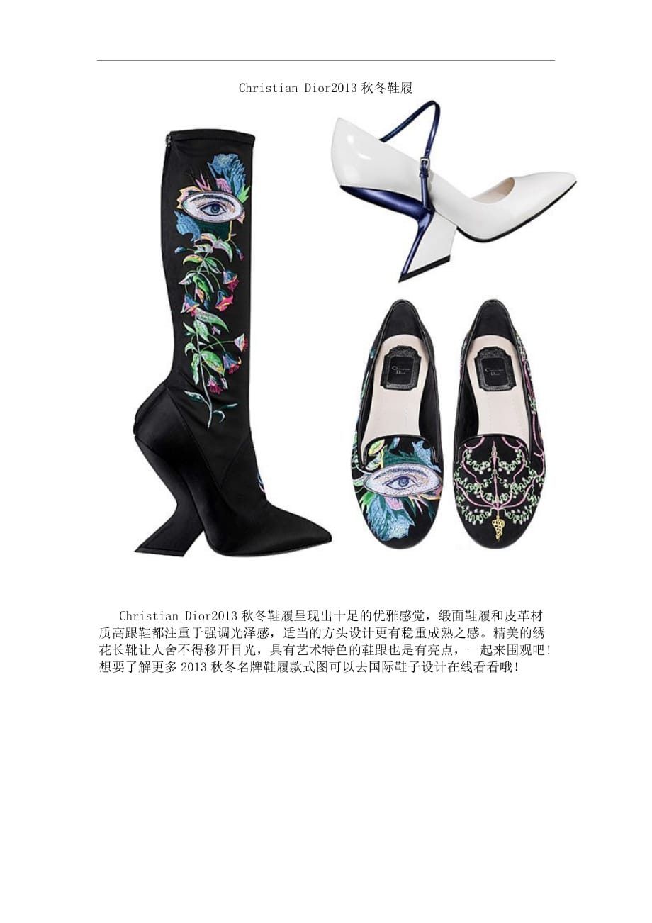 Christian Dior2013秋冬鞋履_第1页