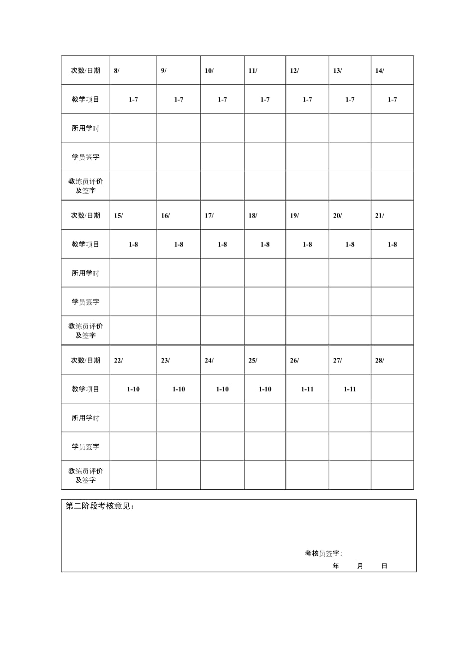 B2A2驾驶培训教学日志_第3页