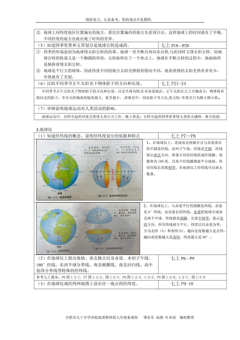 七上地理期中复习提纲_第2页