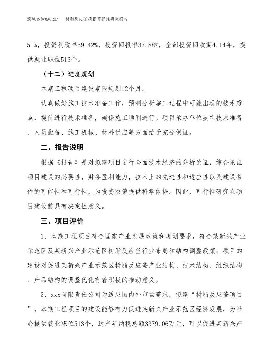 树脂反应釜项目可行性研究报告(样例模板).docx_第5页