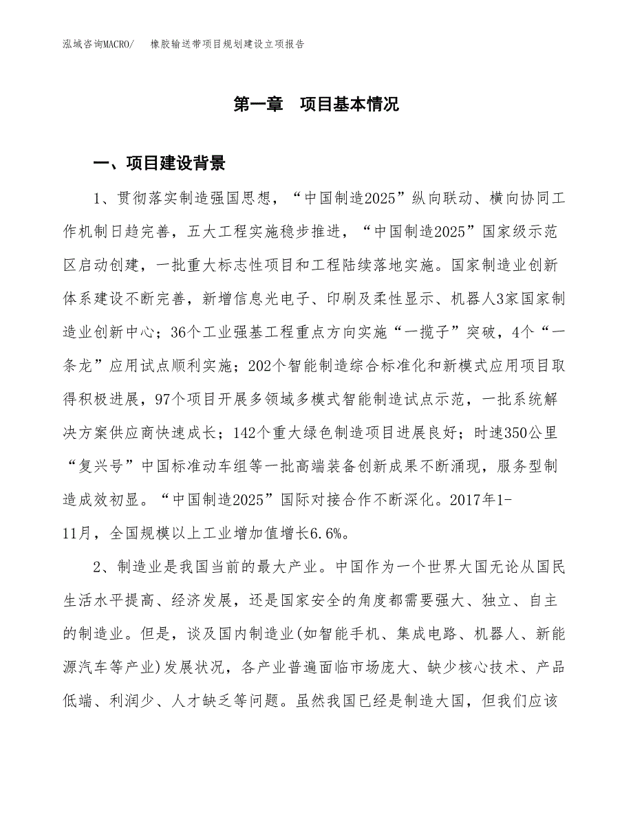 橡胶输送带项目规划建设立项报告_第2页