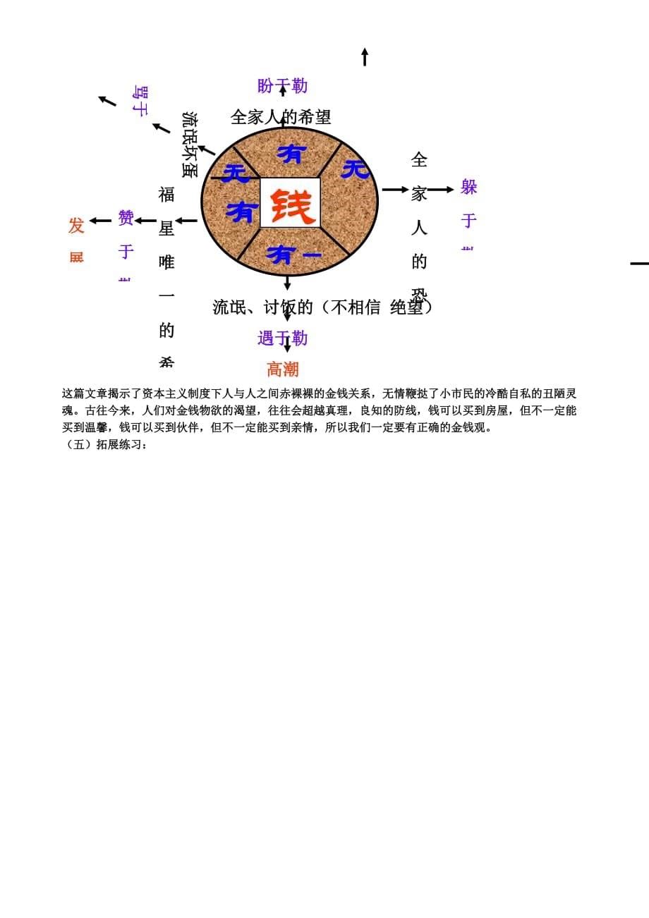 语文苏教版初三上册我的叔叔于勒 教学设计_第5页