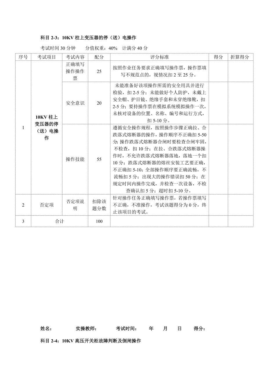 高压电工安全实际操作复习题_第5页