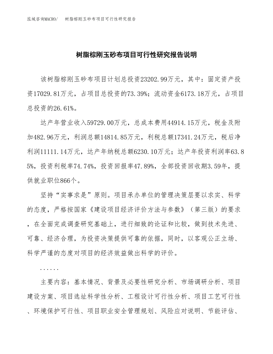 树脂棕刚玉砂布项目可行性研究报告(样例模板).docx_第2页