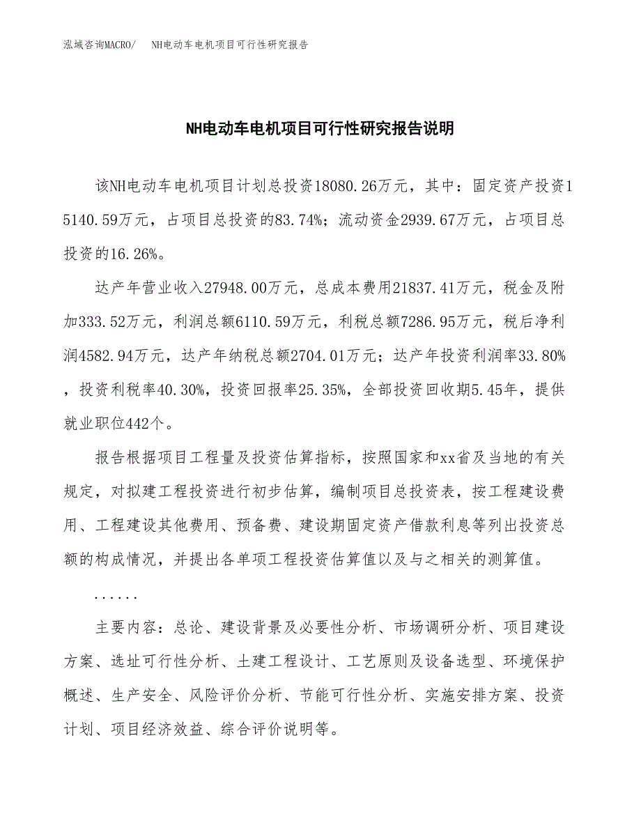 NH电动车电机项目可行性研究报告(样例模板).docx_第2页