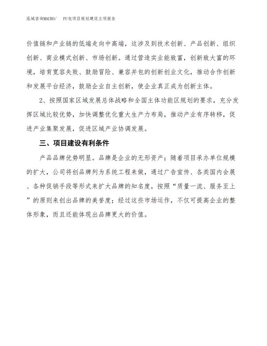 PU包项目规划建设立项报告_第3页