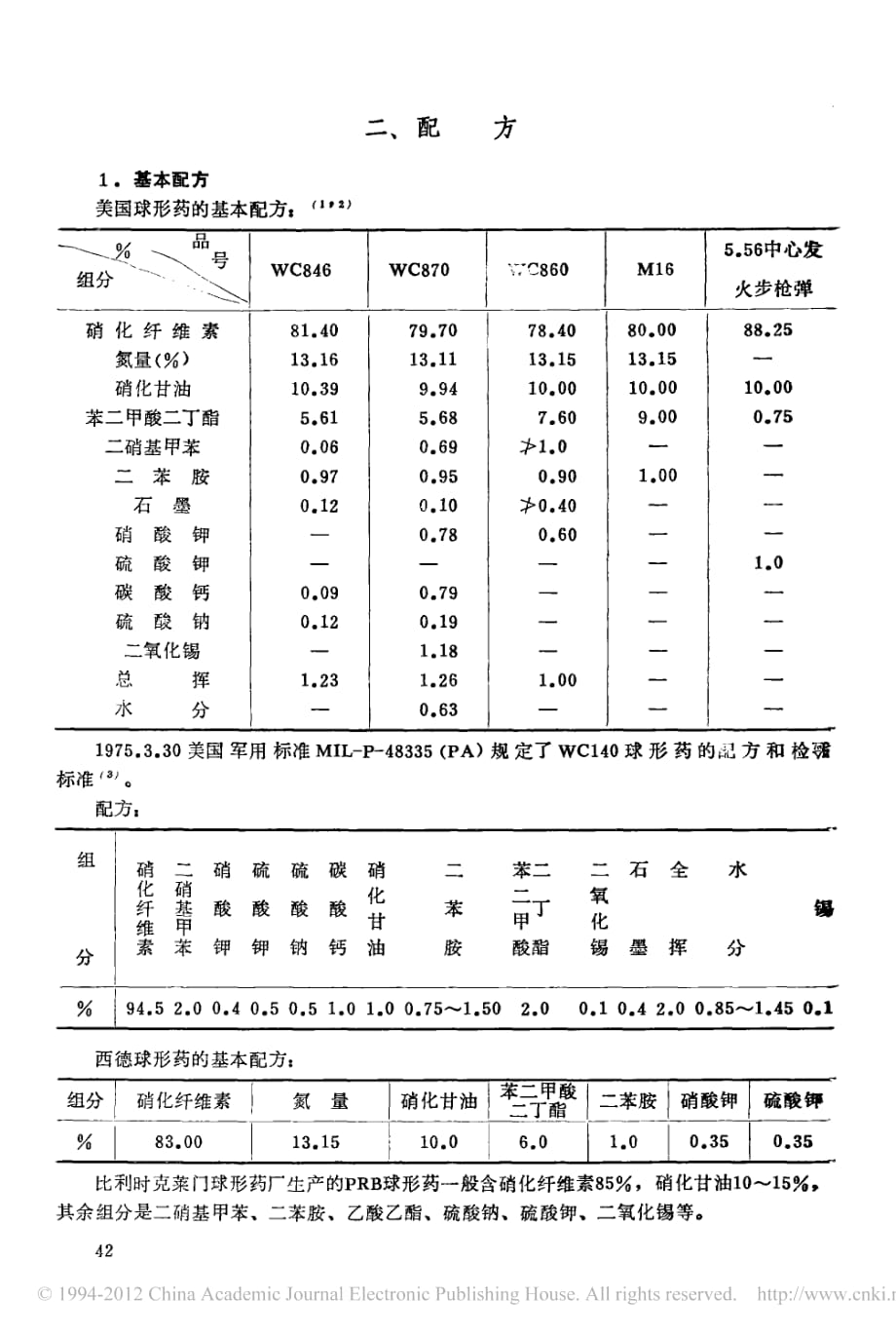 轻武器发射药的配方和工艺资料_第2页