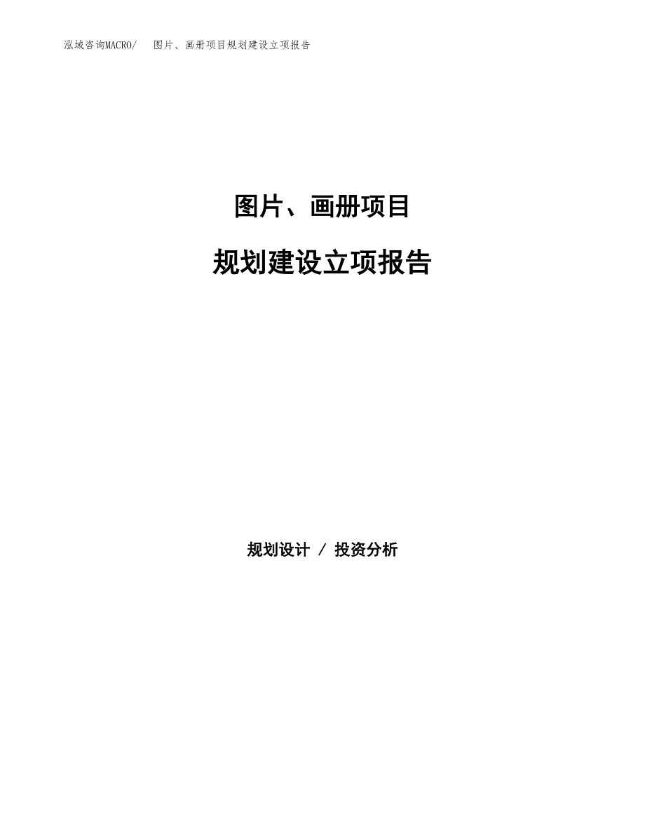 图片、画册项目规划建设立项报告_第1页