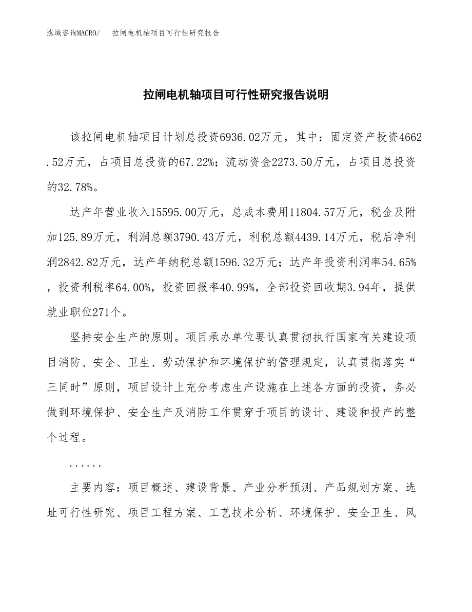 拉闸电机轴项目可行性研究报告(样例模板).docx_第2页