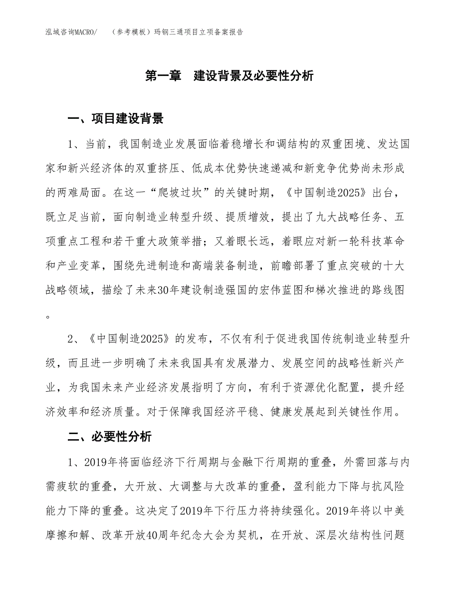 新建（参考模板）玛钢三通项目立项备案报告.docx_第2页