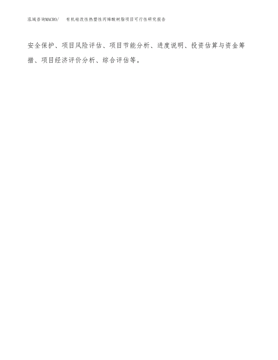 有机硅改性热塑性丙烯酸树脂项目可行性研究报告(样例模板).docx_第3页