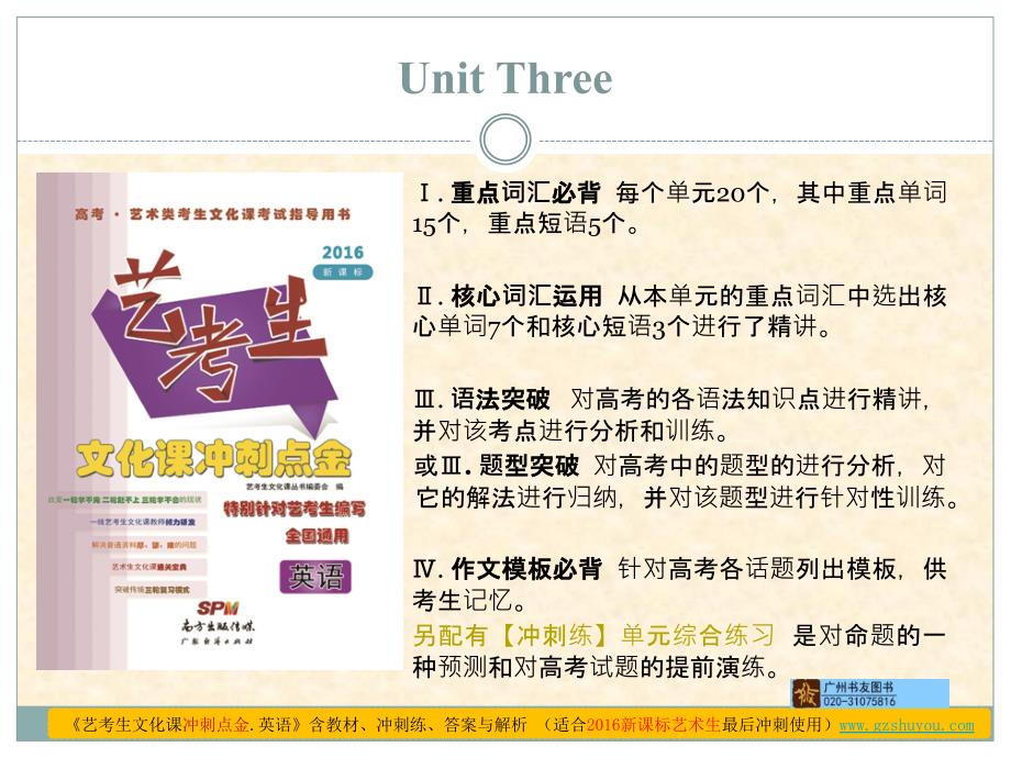 课标英语《艺考生文化课冲刺点金》UnitTh_第1页