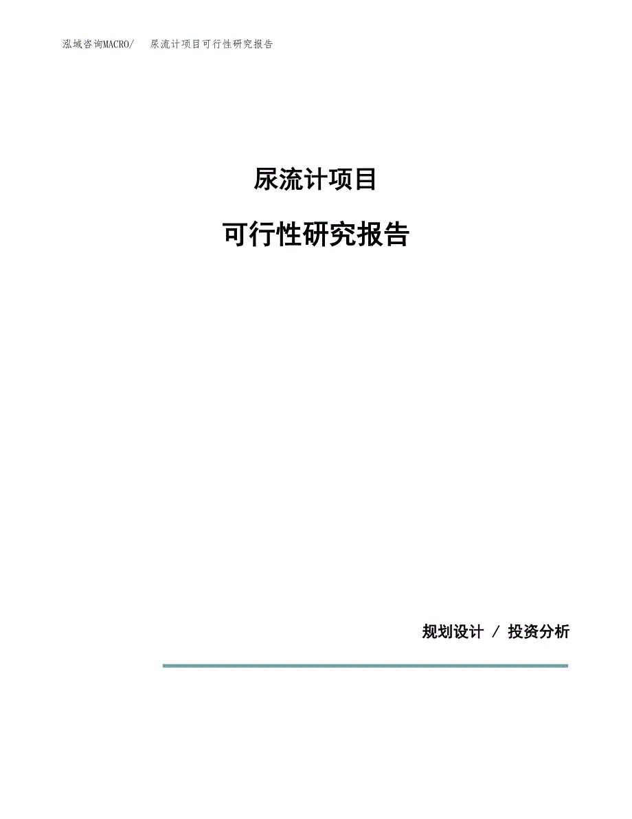 尿流计项目可行性研究报告(样例模板).docx_第1页