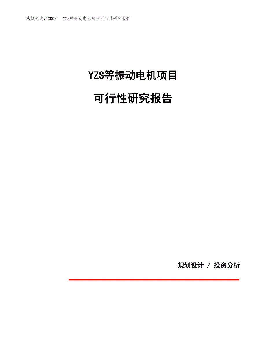 YZS等振动电机项目可行性研究报告(样例模板).docx_第1页