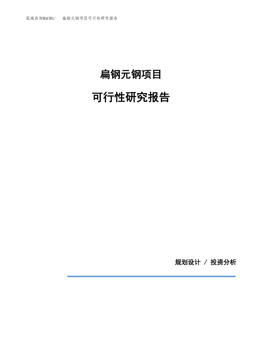 扁钢元钢项目可行性研究报告(样例模板).docx_第1页