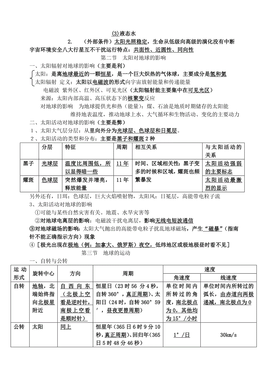 高一地理必修一笔记详解_第2页