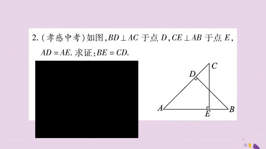 2018年秋八年级数学上册第2章三角形2.5全等三角形小专题6全等三角形的判定方法与性质的巧用习题课件新版湘教版20190116352_第3页