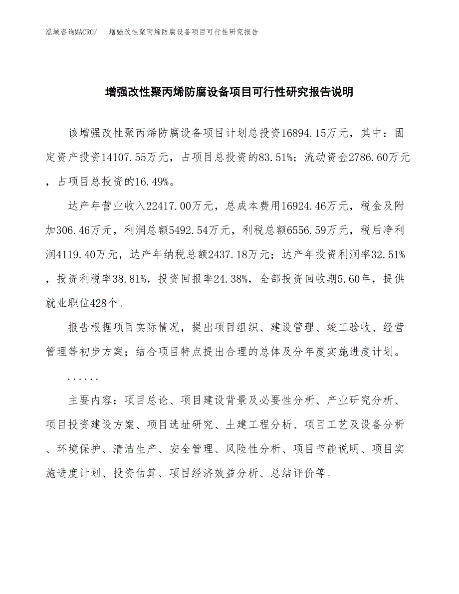 增强改性聚丙烯防腐设备项目可行性研究报告(样例模板).docx_第2页