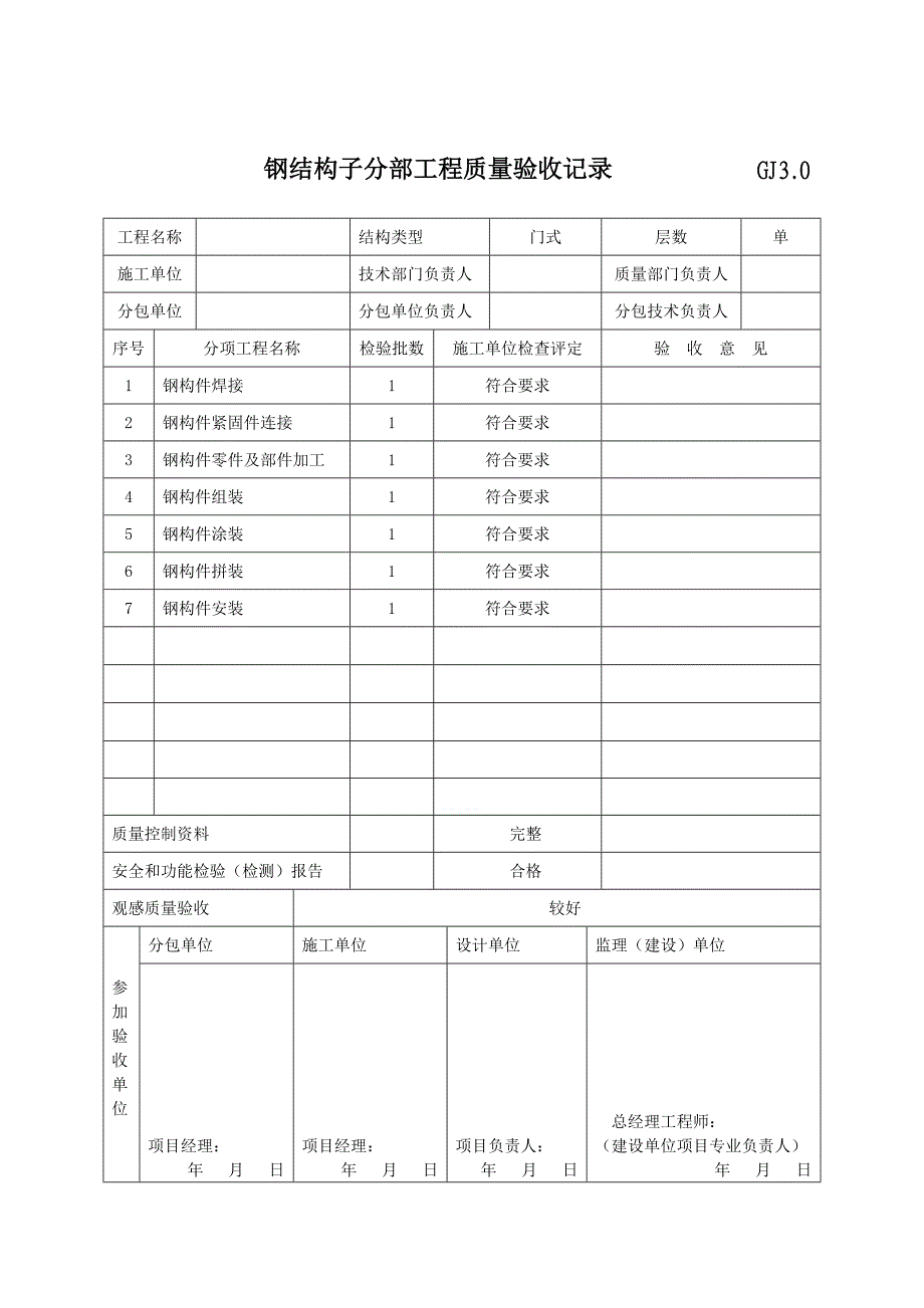 钢结构工程竣工验收资料资料_第2页