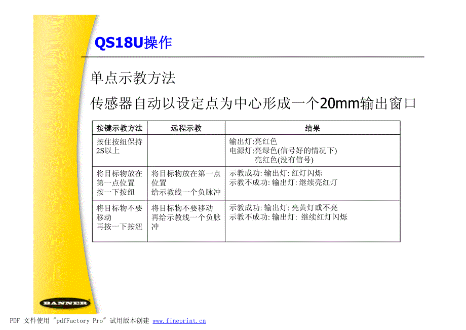 邦纳超声波传感器操作说明资料_第4页