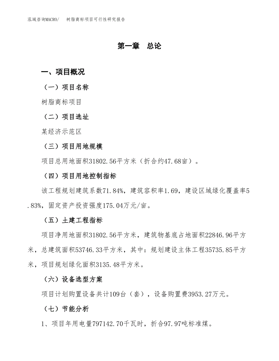 树脂商标项目可行性研究报告(样例模板).docx_第4页