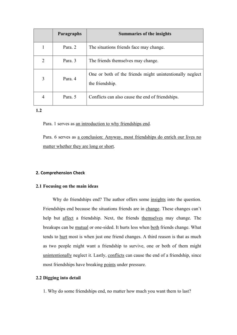 全新版大学进阶英语综合教程第二册答案U3 Key to Exercises_第2页
