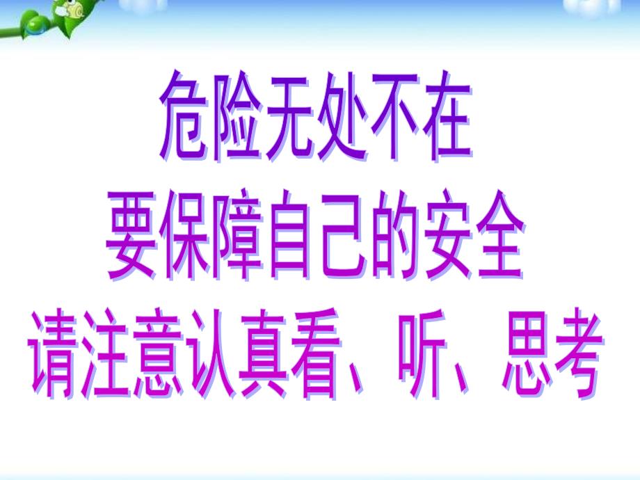 安全教育《珍爱生命远离危险》主题班会_第4页