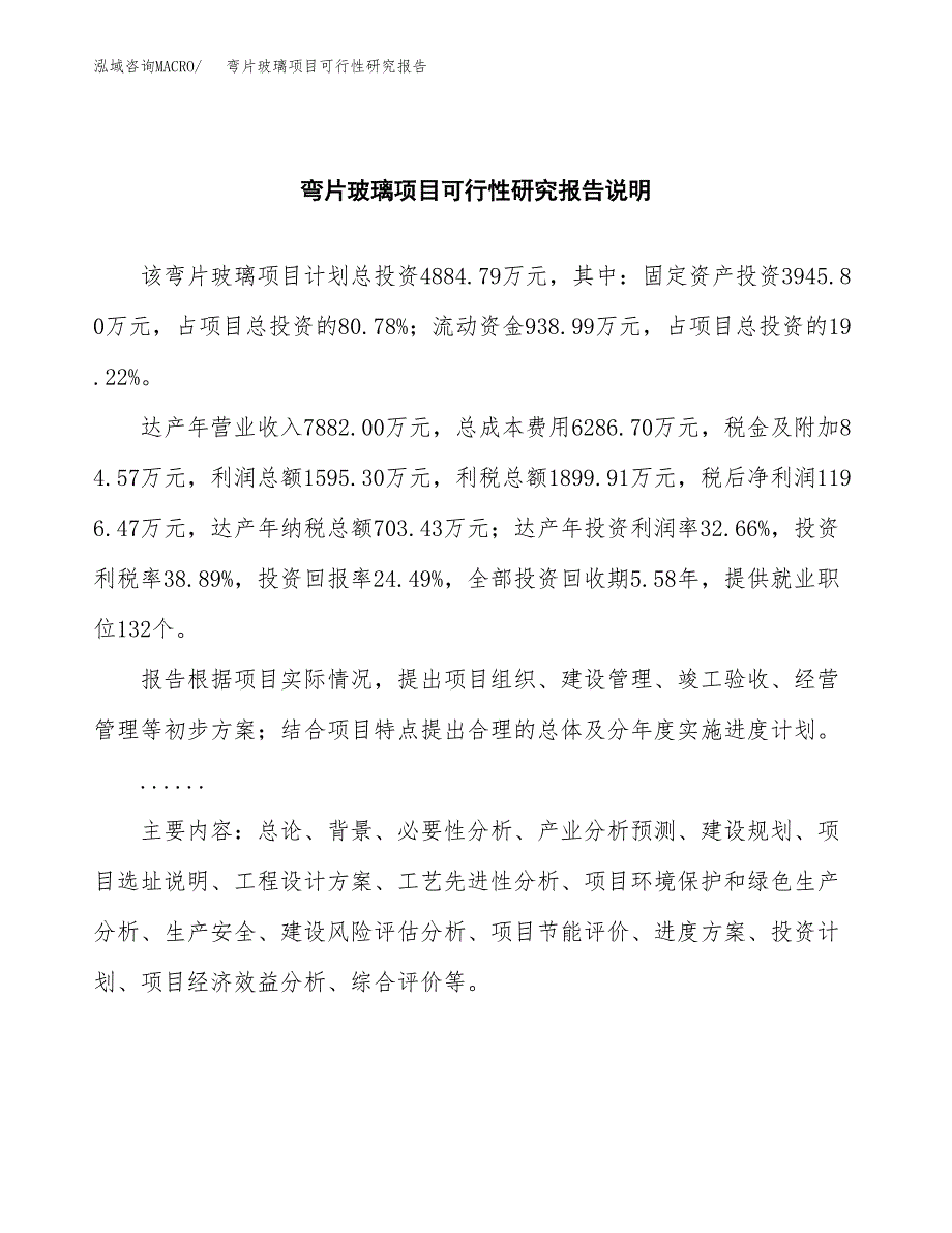 弯片玻璃项目可行性研究报告(样例模板).docx_第2页