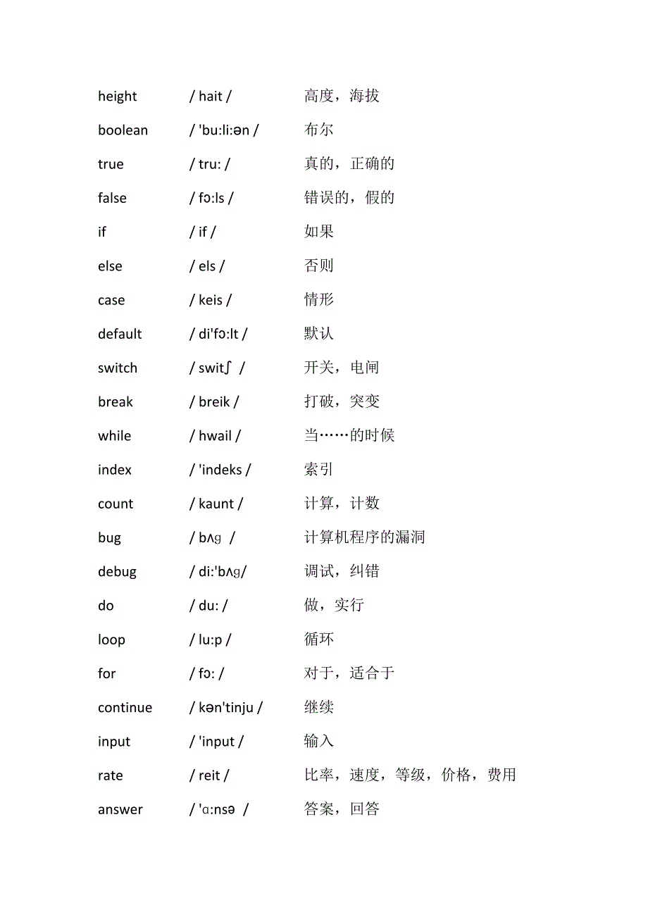 Java常用单词表_第2页