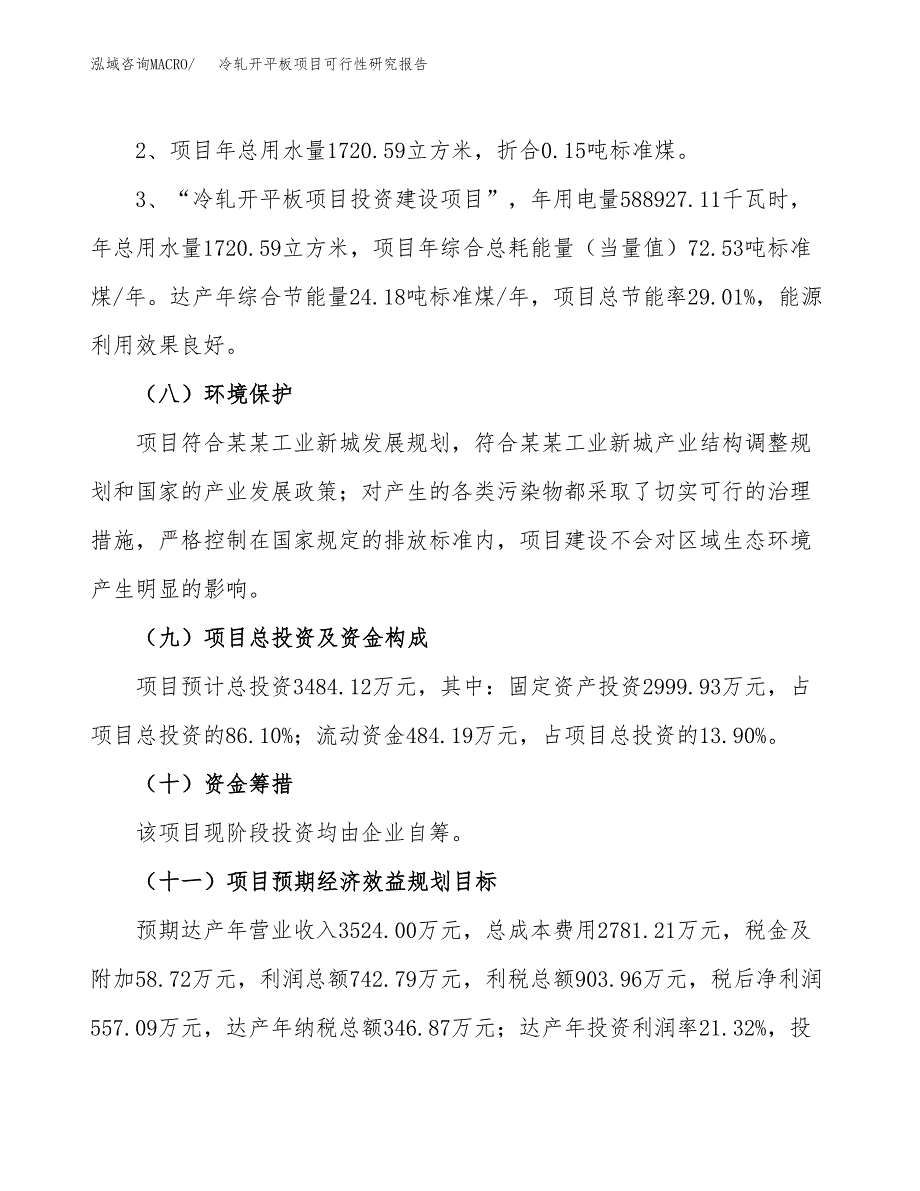 冷轧开平板项目可行性研究报告(样例模板).docx_第4页