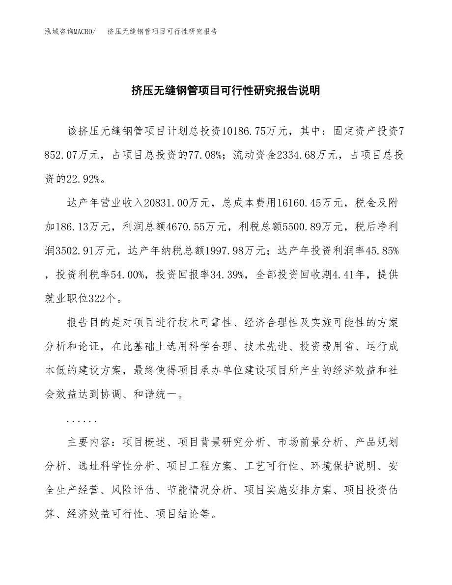 挤压无缝钢管项目可行性研究报告(样例模板).docx_第2页