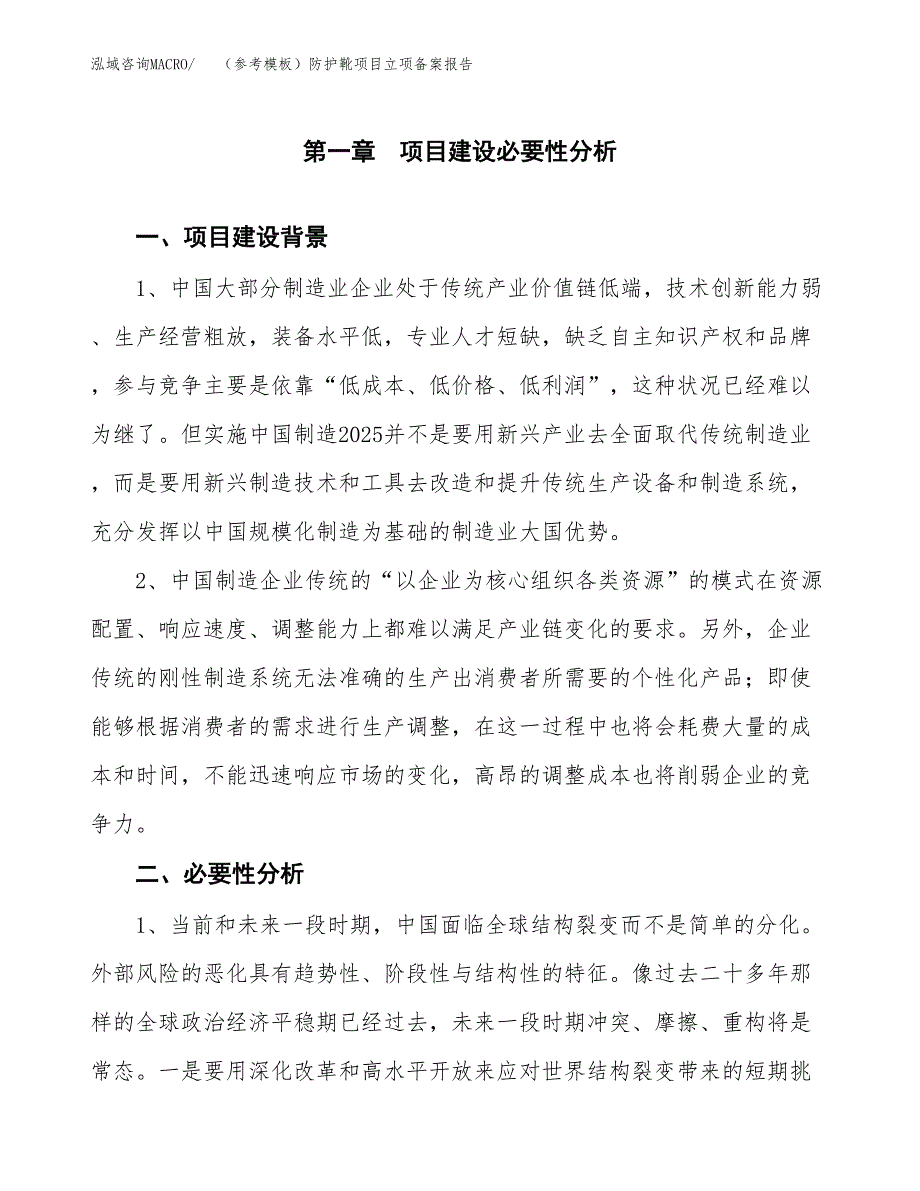 新建（参考模板）防护靴项目立项备案报告.docx_第2页