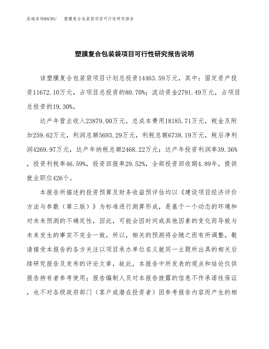 塑膜复合包装袋项目可行性研究报告(样例模板).docx_第2页