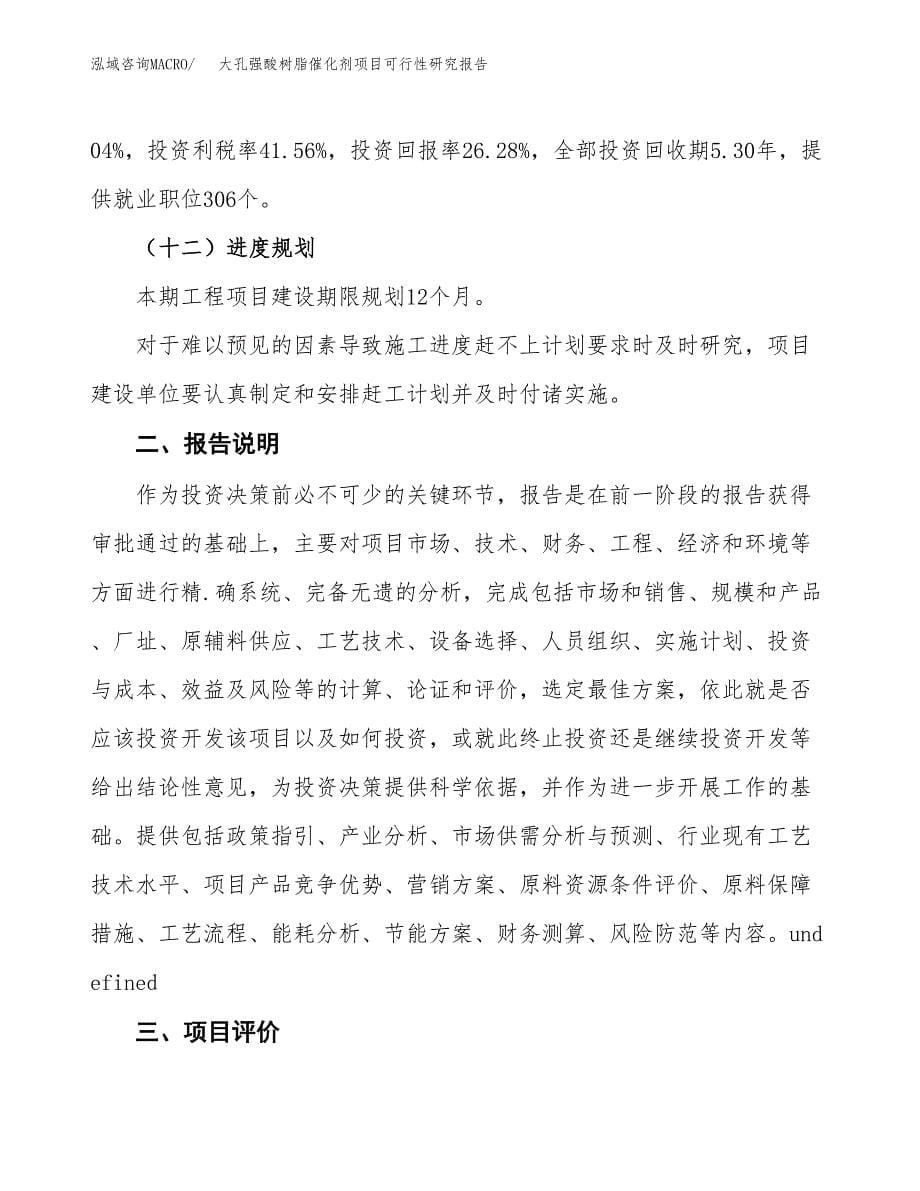 大孔强酸树脂催化剂项目可行性研究报告(样例模板).docx_第5页